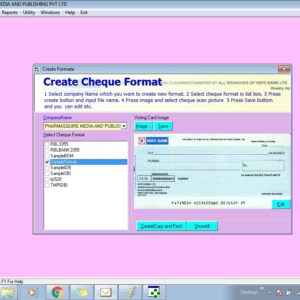 Cheque printing software enables