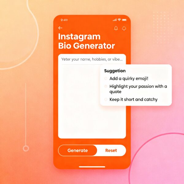 Instagram bio Generator tool